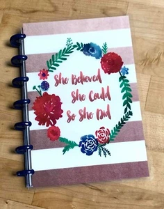 She Believed She Could Quote Cover Set 4 use w/ the MINI Happy Planner~ - Picture 1 of 4