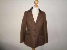 Shires wool tweed show jacket brown unisex boys girls size 32" UK 6