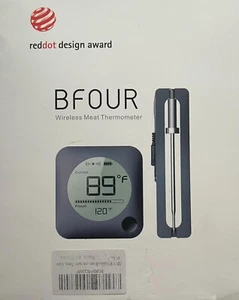 BFOUR Bluetooth Termómetro de Carne Inalámbrico Termómetro de Carne, Cocina y Barbacoa - Imagen 1 de 7