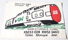Carte QSL vintage train turbo CN MONTRÉAL Québec WINDSOR Ontario Canada