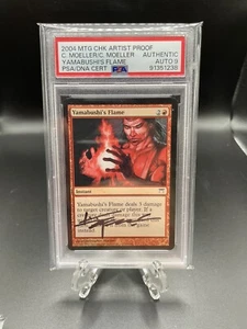 PSA 9 Auto MTG Artist Proof Yamabushi’s Flame Christopher Moeller Goblin - Picture 1 of 2