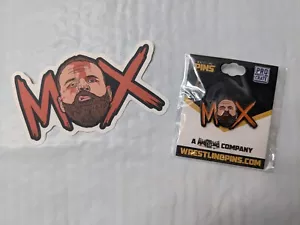 Pro Wrestling Crate Exclusive Mox Lapel Pin Jon Moxley WWE W/ Matching Sticker - Picture 1 of 7