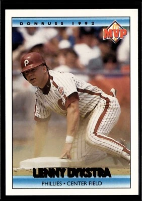 1992 Donruss McDonalds MVP #8 LENNY DYKSTRA Philadelphia Phillies E2 - Image 1 of 2