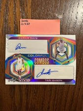 2022-23 Leaf Vivid Colorful Combos Dual /25 Darius Days Tari Eason #CC-13 Auto