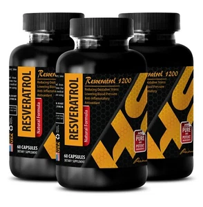 Stress clarity - RESVERATROL NATURAL FORMULA - Inner strength 3 Bottles 180 Caps - Picture 1 of 8