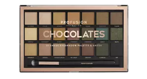 Profusion Cosmetics 21 Shade Eyeshadow Palette Collection & Brush, Chocolates - Picture 1 of 6
