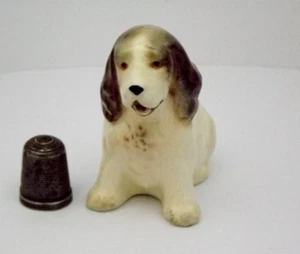Really Cute Hand Painted Vintage Branksome Pottery Cocker Spaniel Dog Figurine - Picture 1 of 12