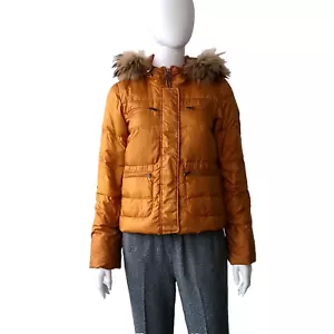 MARELLA SPORT MAX MARA DOWN JACKET SIZE XS FR34 D32 US0 UK4 RACCOON FUR - Picture 1 of 19