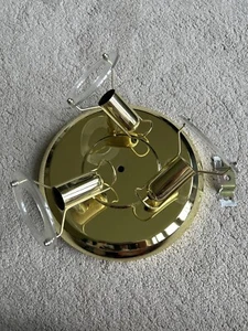 Spotlight Fitting 3 Spot in gold with attaching bracket. Used but good Condition - Picture 1 of 2