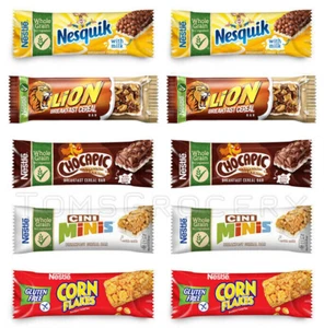 Paquete de 10 barras de cereal para desayuno Nesquik Chocapic Cini Minis bocadillos para león - Imagen 1 de 6
