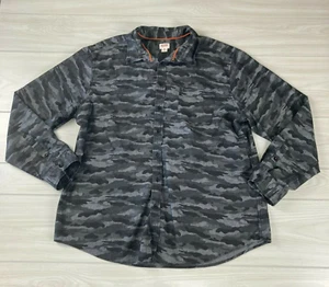 Mossimo Supply Co Sz XXL Shirt Mens Button Down Camo Gray Long Sleeve Pinpoint - Picture 1 of 7