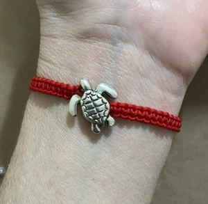 Sea Turtle Pendant Lucky Braided Bracelets with a Sliding Knot Adjustable - Picture 1 of 4