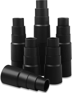 6 Pezzi Adattatore per Aspirapolvere, Tubo Connettore Flessibile Nero, Universal - Foto 1 di 12
