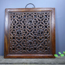 Old Tibetan rosewood hollowed out carved hanging screen