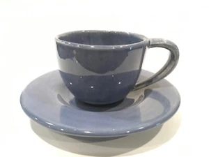 Pottery Barn Sausalito Saphirblau 12 Unzen Kaffeetasse & passende Untertasse - Bild 1 von 3