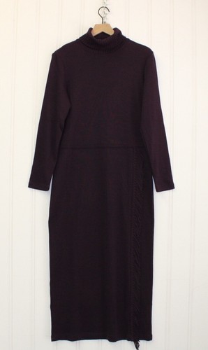 VETEMENTS Nina Leonard Vestito Maglione Donna Vino Profondo Ufficio Autunno Taglia S