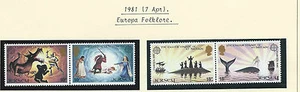 JERSEY QEII 1981 - EUROPA FOLKLORE - Set of 4 Stamps (2 Pairs) - Mint MNH - Picture 1 of 1