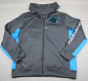 Carolina Panthers Nike OnField Jacket Mens Large Gray Blue Thermafit Hoodie