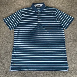 Camisa polo de golf Greyson para hombre a rayas L ligera manga corta rendimiento Top - Imagen 1 de 7