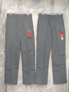 Dickies Pants Mens 31x34 Gray Original Fit 874 Work Wrinkle Resistant Lot of 2 - Picture 1 of 11
