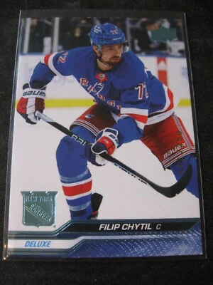 FILIP CHYTIL 2023-24 NHL Upper Deck Ser. 1 DELUXE #122 NEW YORK RANGERS 112/250 - Image 1 of 3