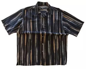 Bassiri Uomo Abstrakte Mikrofaser Herren Kurzarm Knopfleiste GRÖSSE 2XLARGE - Bild 1 von 4