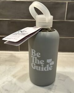NEW bkr glass Water Bottle London Opaque Light Grey 500 ml 16 oz "Be the Guide"