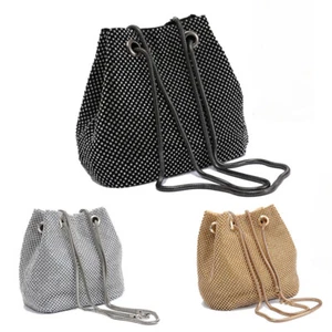 New Women's Small Shiny Glitter Handbag Crossbody Messenger Evening Shoulder Bag - Picture 1 of 14