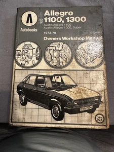 Autobooks Workshop Manual No. 924. Allegro 1100 & 1300. 1973 to 1979 - Picture 1 of 4