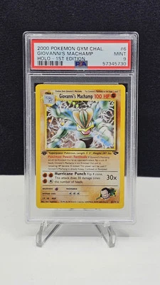 2000 Pokémon Gym Challenge 1st Edition #6 Giovanni’s Machamp Holo PSA 9 Mint  - Image 1 of 2
