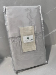 NWT India Hicks Island Living Set 2 Standard Pillowcases Cotton Grey - Picture 1 of 4