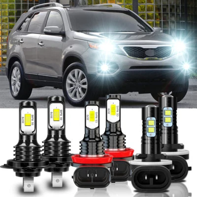 For Kia Sorento 2011-2015 2016 Combo LED Headlight High Low Beam Fog Light Bulb - Image 1 of 4