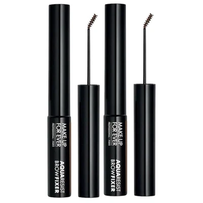 2 Make Up For Ever Aqua Resist Brow Fixer  20 Deep Blonde .11 oz Full Size Water - Image 1 of 4