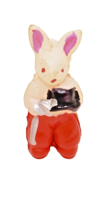 Conejo de celuloide vintage con sombrero de copa años 30 Japón Foto 1 de 3