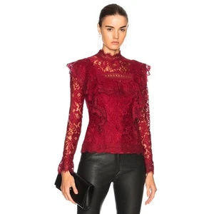 Top Nicholas Jasper Volantes en Encaje Burgendy Talla 4 - Imagen 1 de 12