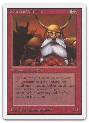 Dwarven Warriors (LP) Unlimited Edition 2ED Magic MTG - Image 1 of 2