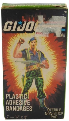 Vintage GI Joe Bandages Hasbro 1986 7 Adhesive Bandaids Complete Open Box RARE - Image 1 of 4