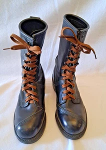 Y2K VTG Biltrite Military Leather Combat Boots Steel Toe ANSI Z41-1991/75 Sz 6 - Picture 1 of 12