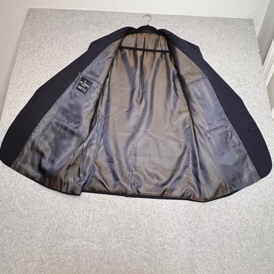 复古 Nino Cerruti Rue Royale 开衫夹克男式运动外套海军蓝美国定制 — 第 1/4 张图片