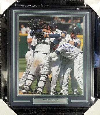 Felix Hernandez Signed Framed 16x20 Photo Mariners "P.G. 8-15-12" PG PSA/DNA - Image 1 of 4