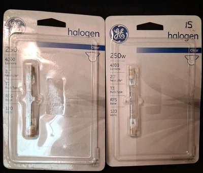 2 GE  250W R7S Base T3 Bulbs - Image 1 of 2