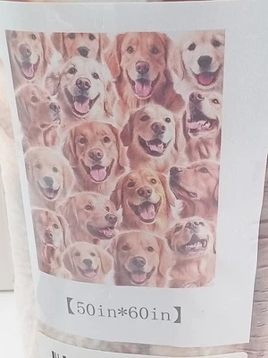 GOLDEN RETRIEVER Manta para Perros, Regalos para Amantes de Perros, Manta de Franela Foto 1 de 2