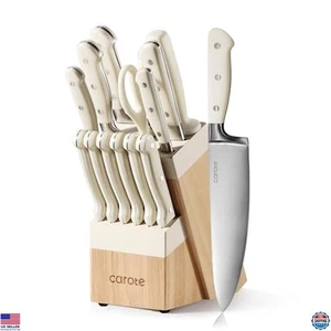 14-Piece Knife Set with Block, High Carbon Stainless Steel, Dishwasher Safe - Picture 1 of 7