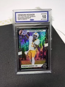 graded 10 2022 Leaf Pro Set Hendon Hooker Black Mojo Rare - Bild 1 von 6