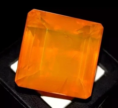 Welo Opal Australian Square Cut 55-57 Ct Orange Loose EGL Certified Gemstone - Image 1 of 4