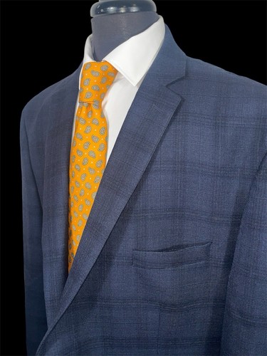 CAPPOTTO SPORTIVO MICHAEL KORS GRANDE E ALTO BLU A QUADRI IN LANA 52R