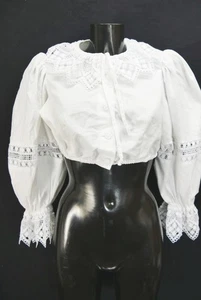 Gr.42 Dirndlbluse weiß Bluse für Dirndl Sportalm Baumwolle mit Spitze B11345 - Bild 1 von 4