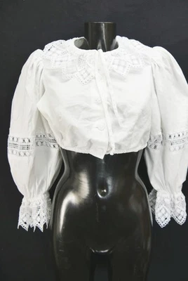 Gr.42 Dirndlbluse weiß Bluse für Dirndl Sportalm Baumwolle mit Spitze B11345 - Bild 1 von 4