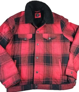 Chaqueta de Camionero Gap ICON Sherpa Forrada Rojo Búfalo Cuadros Para Hombre XL - Imagen 1 de 13