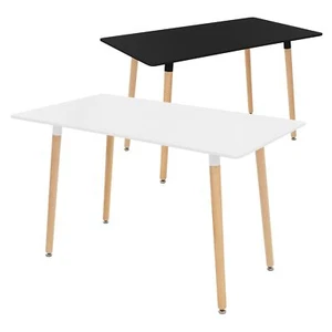 Mesa de comedor de madera 120x70x74,5 cm rectangular para salón/cocina 4-6 pers. - Imagen 1 de 13